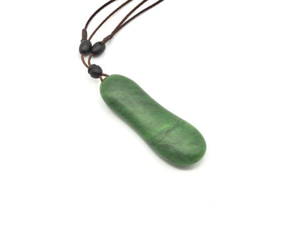 Hand Carved High Grade Indonesian Jade Folded Pendant