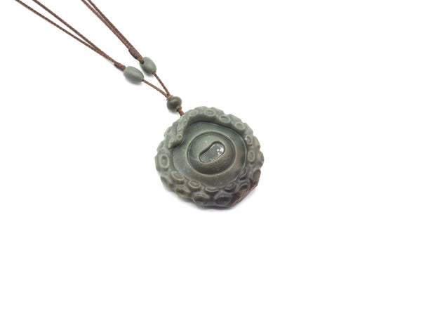 Alfredo's Eye - Hand Carved Wyoming Jade Pendant