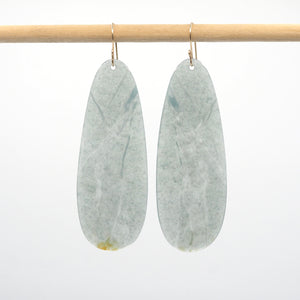 Guatemalan Jade Earrings (70mm x 25mm)