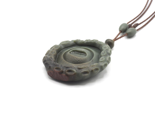 Alfredo's Eye - Hand Carved Wyoming Jade Pendant