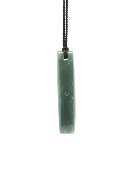 Hand Carved Snowy Guatemalan Blue jadeite Jade Celt Pendant