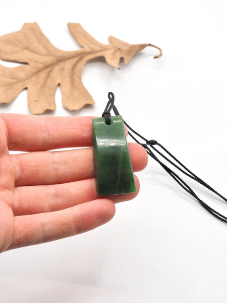 Hand Carved Yukon Nephrite Jade Celt Pendant