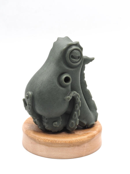 Alfredo the Octopus - Hand Carved Wyoming Sage Nephrite Jade Sculpture