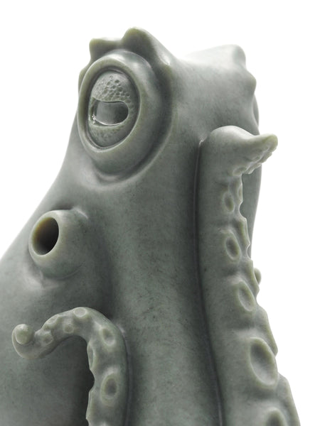 Alfredo the Octopus - Hand Carved Wyoming Sage Nephrite Jade Sculpture