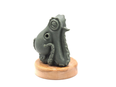 Alfredo the Octopus - Hand Carved Wyoming Sage Nephrite Jade Sculpture