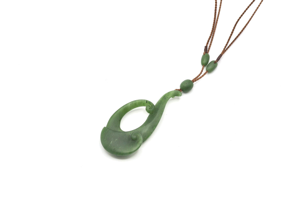 Hand Carved Canadian Nephrite Jade Hook Pendant – Freshwater Jade