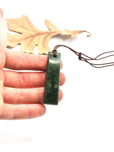 Hand Carved Indonesian Nephrite Jade Celt Pendant