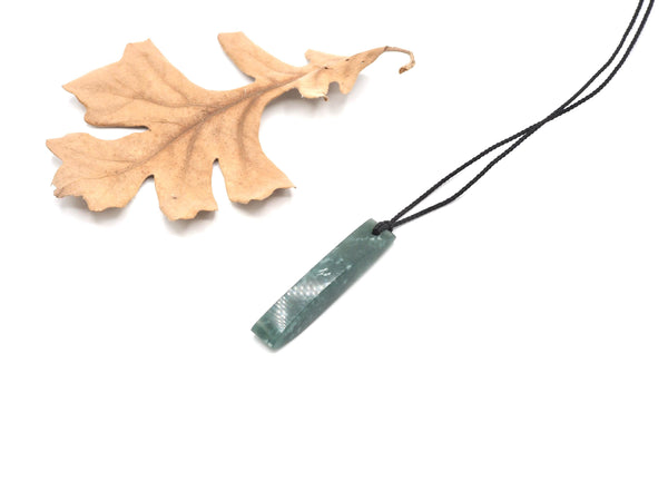 Hand Carved Snowy Guatemalan Blue jadeite Jade Celt Pendant