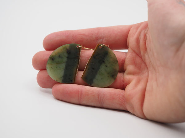 Indonesian Jade Earrings Freshwater Jade